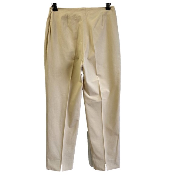 PIAZZA SEMPIONE WOMEN'S AUDREY BEIGE STRATCH STRAIGHT CROPPED PANTS Sz 4/IT 40 - Picture 3 of 16